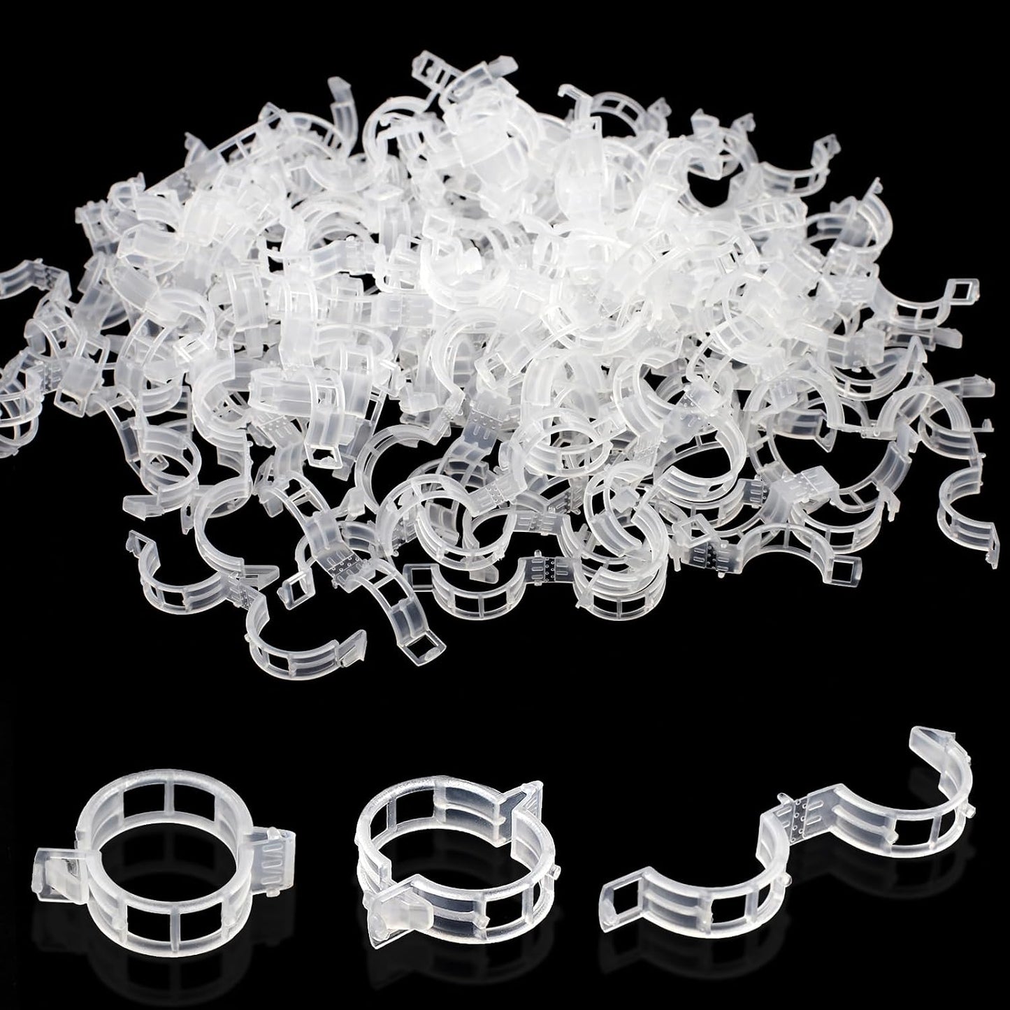 200 Pcs Plastic Trellis Plant Support Clips for Support, Grape and Tomato Vine, Vegetables Plants, Garden Clips to Grow Upright Makes Plants Healthier