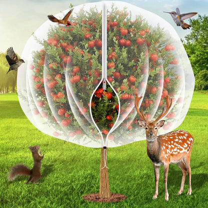 6'x6' Fruit Tree Netting Cover with Zipper and Drawstring