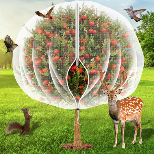 6'x6' Fruit Tree Netting Cover with Zipper and Drawstring