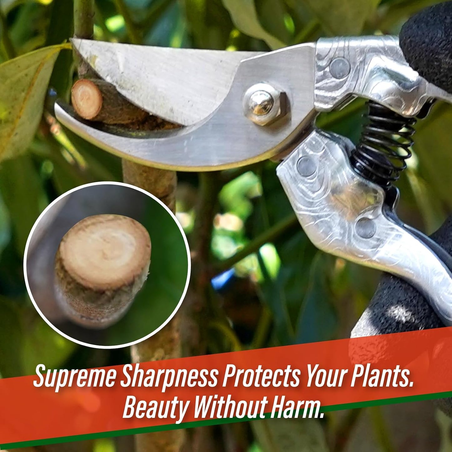 Bypass Pruning Shears 8.3" - Japanese Hand Pruners Garden Scissors