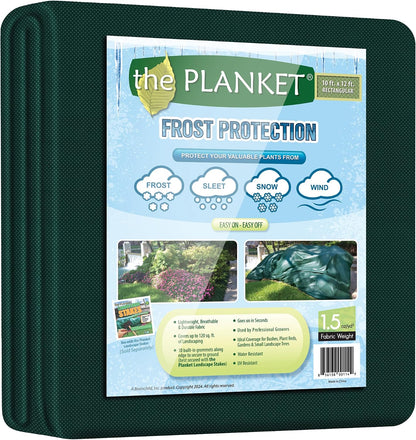 11012 10 x 12 ft Rectangular Frost Protection Plant Cover, Dark Green