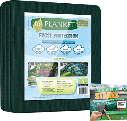 11012 10 x 12 ft Rectangular Frost Protection Plant Cover, Dark Green