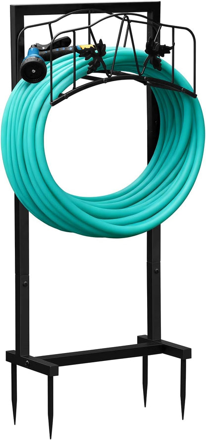 Garden Hose Holder, Heavy Duty Water Hose Reel For Outside Garden Hose Storage Hose Hanger Holds 150-Feet for Yard Lawn Farm (Style B)