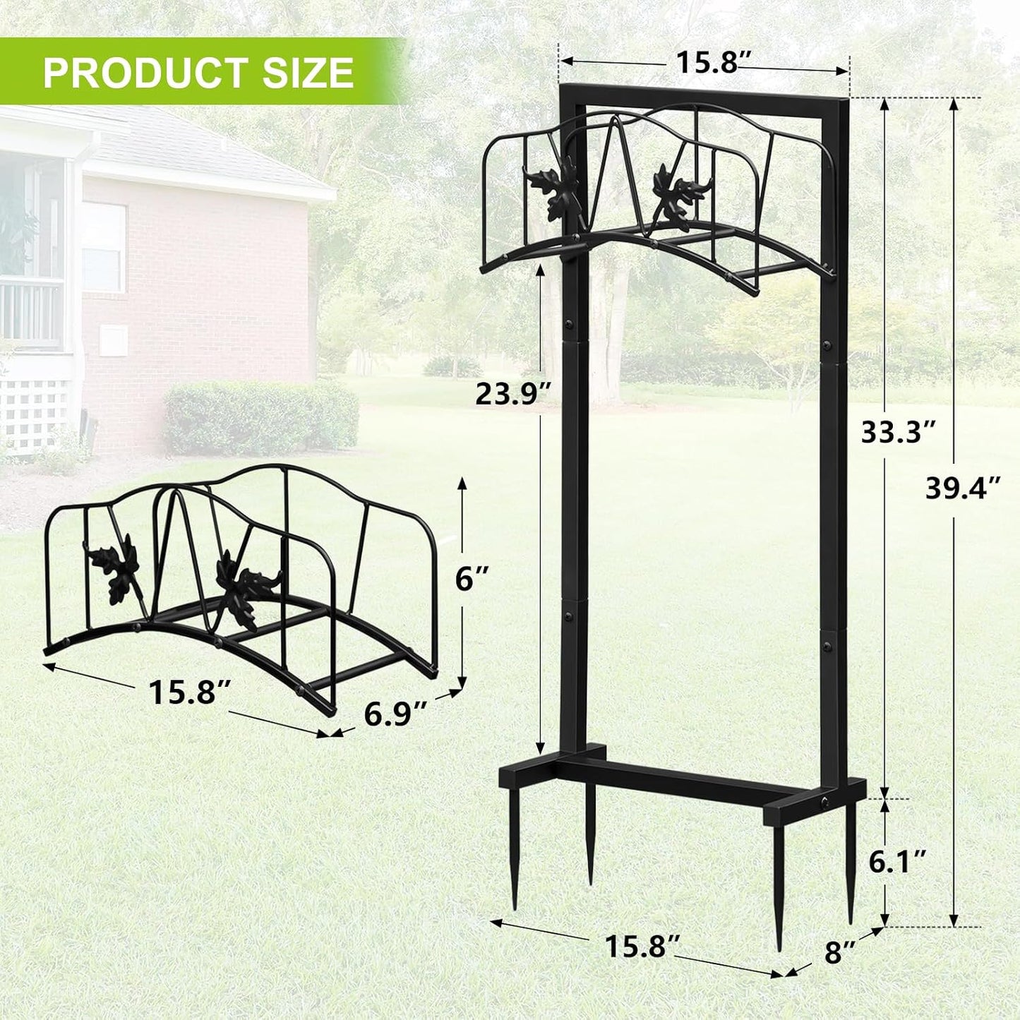 Garden Hose Holder, Heavy Duty Water Hose Reel For Outside Garden Hose Storage Hose Hanger Holds 150-Feet for Yard Lawn Farm (Style B)