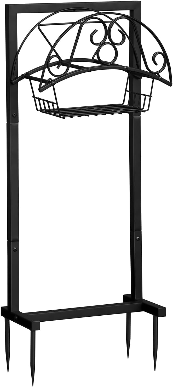 Garden Hose Holder, Heavy Duty Water Hose Reel For Outside Garden Hose Storage Hose Hanger Holds 150-Feet for Yard Lawn Farm (Style B)