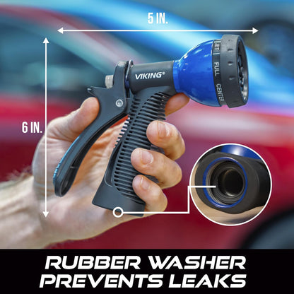 VIKING Garden Hose Nozzle with 8 Spray Patterns for Washing Cars
