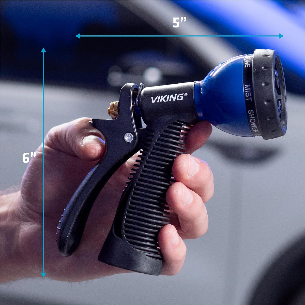 VIKING Garden Hose Nozzle with 8 Spray Patterns for Washing Cars