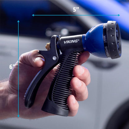 VIKING Garden Hose Nozzle with 8 Spray Patterns for Washing Cars
