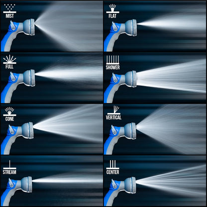 VIKING Garden Hose Nozzle with 8 Spray Patterns for Washing Cars