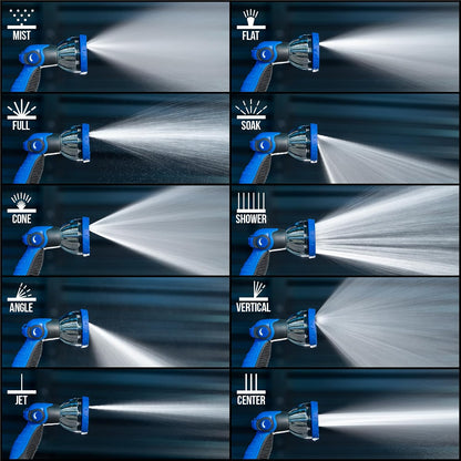 VIKING Garden Hose Nozzle with 8 Spray Patterns for Washing Cars