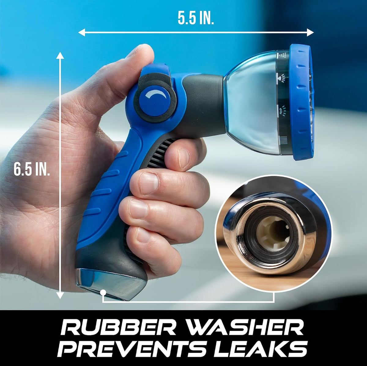 VIKING Garden Hose Nozzle with 8 Spray Patterns for Washing Cars