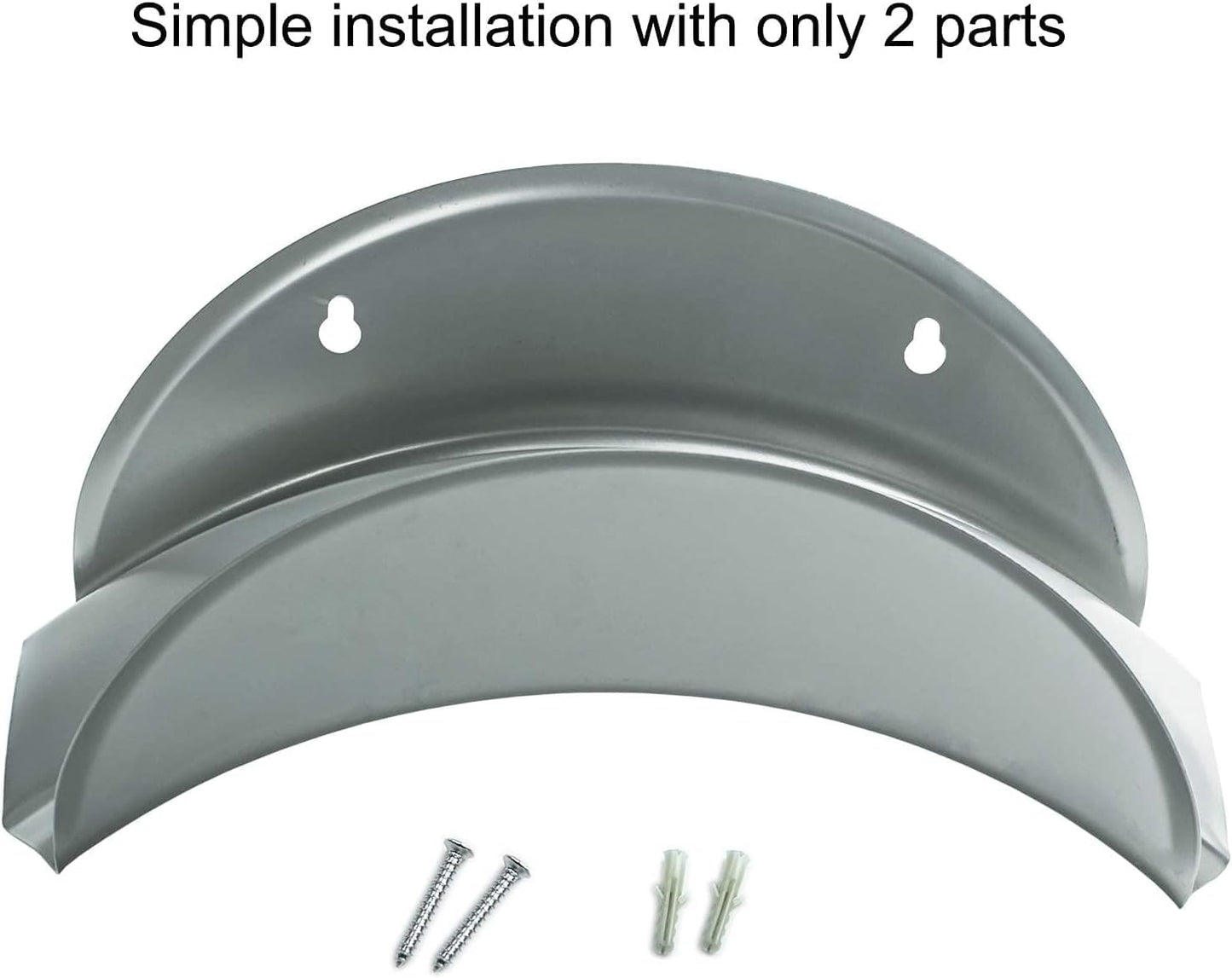 Steel Wall Mount Garden Hose Hangers, Water Hose Hooks for Hose Organizing, Hose Holder Storage for Outside Hose Bracket, Car Hose Holder, Carrier, Support for Garden Hose (1, Grey)