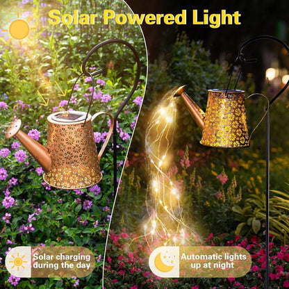 Solar Watering Can Light,Solar Yard Decorations Outdoor,IP65 Waterproof Hanging Solar Lantern Lights,Garden Decor Lights for Yard, Flower Bed Decor Light,Gardening Gifts for mom Grandma