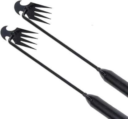 Manual Weed Puller Tool, 2 Pack, 16 Inch 4 Prong Long Handle