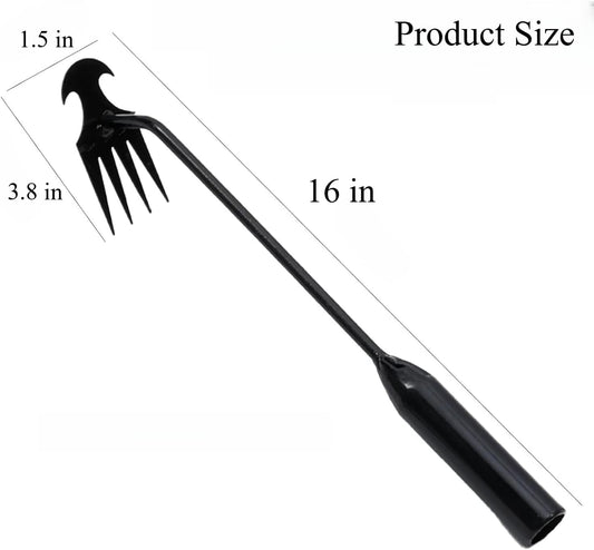 Manual Weed Puller Tool, 2 Pack, 16 Inch 4 Prong Long Handle