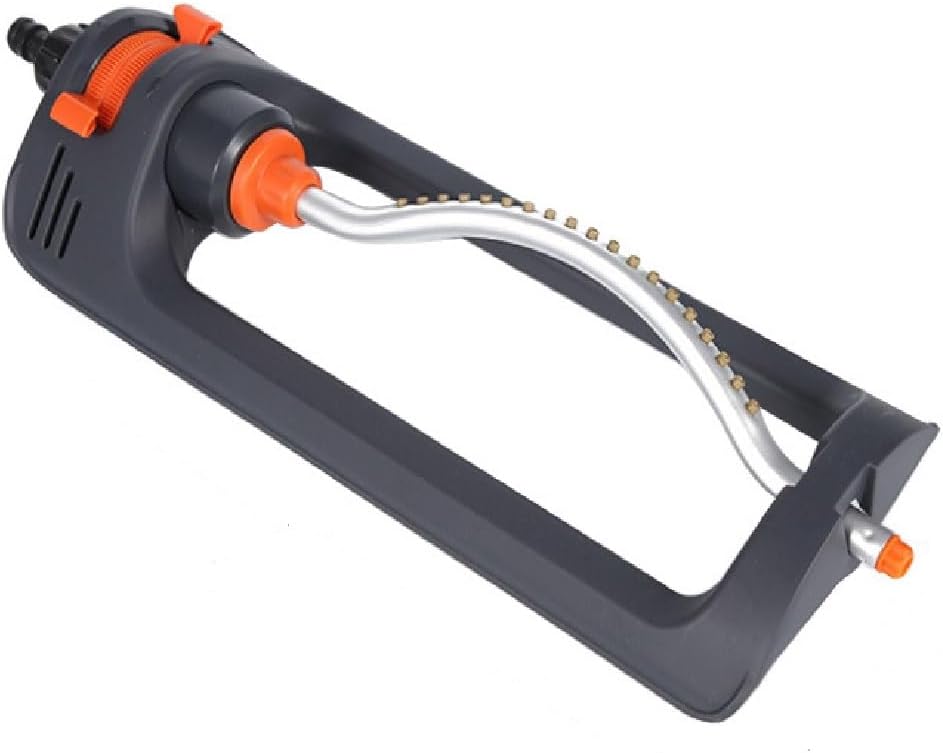 Oscillating Lawn Sprinkler with 19 Hole Brass Nozzles, Covers up to 8-10m, Includes Spray Jet Cleaning Needle