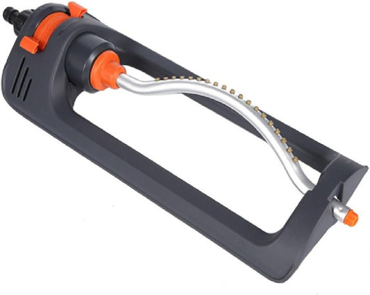 Oscillating Lawn Sprinkler with 19 Hole Brass Nozzles, Covers up to 8-10m, Includes Spray Jet Cleaning Needle