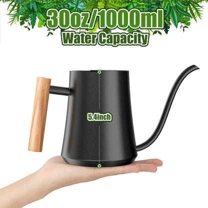 1L/35oz Metal Watering Can Indoor with Long Spout, Sage Green