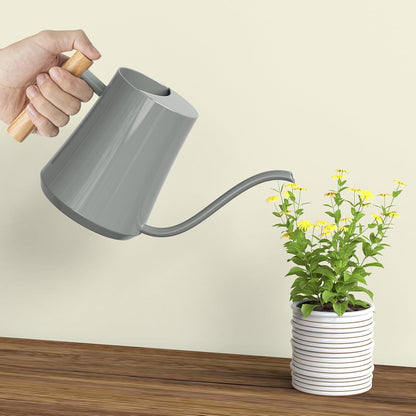 1L/35oz Metal Watering Can Indoor with Long Spout, Sage Green