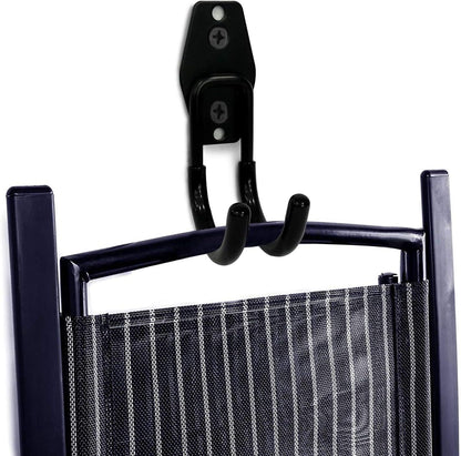 2 Pack Garage Storage Utility Hooks，Garage Garden Tool Organizer，Steel Wall Mount Hooks, Garden Small U Hooks (Black)