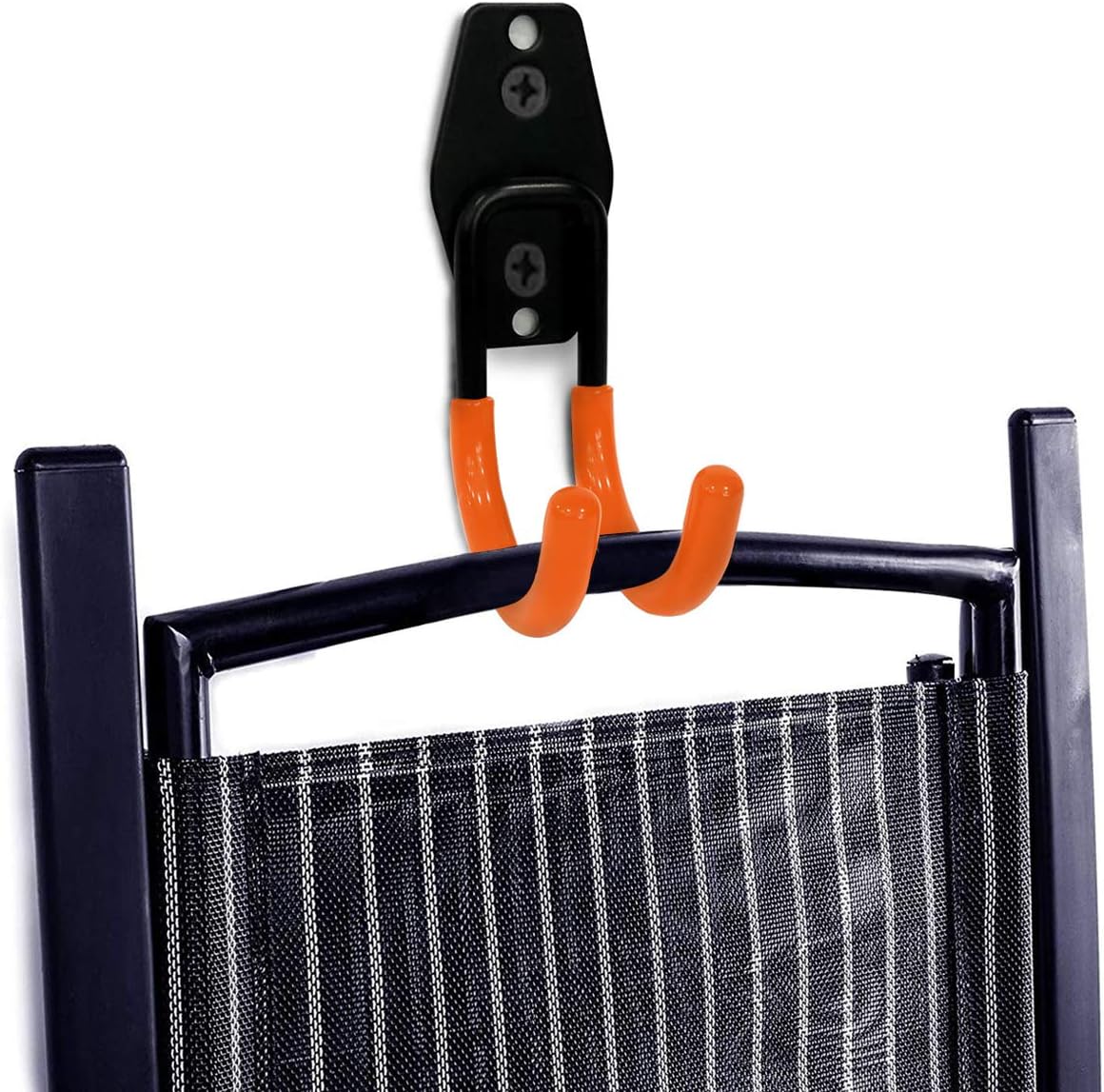 2 Pack Garage Storage Utility Hooks，Garage Garden Tool Organizer，Steel Wall Mount Hooks, Garden Small U Hooks (Black)