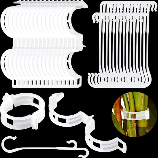 Tomato Support Clips, Plant Vegetable Support Hook Clip, Garden Support Clips, Grape Vine, Vegetables Plants Tomato Trellis Clips to Prevent Tomatoes from Pinching or Falling Off(200 Pieces)