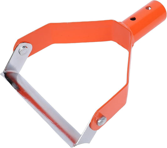 Stirrup Hoe Garden Tool, Heavy Duty Carbon Steel Efficient Scuffle Loop Hoe for Weeding Loosening Soil and Gardening, Ideal for Gardens, Lawns & Greenhouses (Orange)
