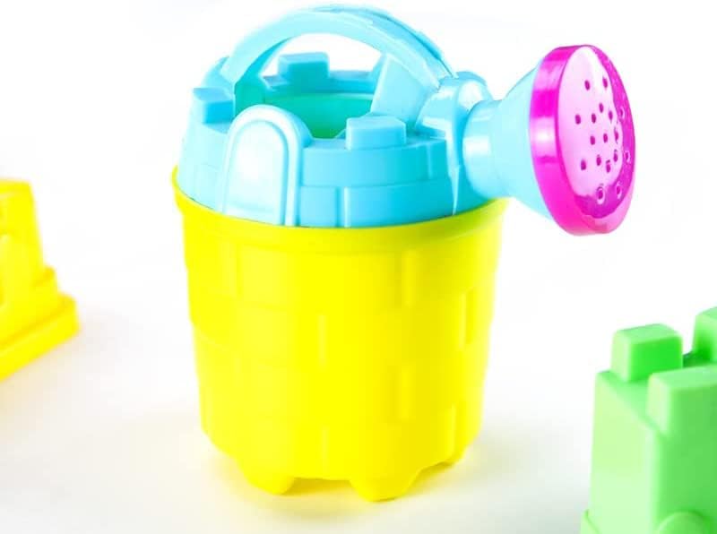 Kids Watering Cans Bulk (Mini) 6 Pack, 4.5 Inch Plastic - Gardening Planting Tools for Kids & Toddlers, Beach Party Favors Gifts, Bulk Sand Toys, Easter Basket Stuffers