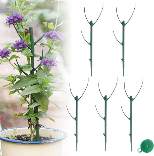 5 Pack Stackable Monstera Plant Support, Garden Plant Support Stakes for Indoor Outdoor Use, Suitable for Supporting Monstera and Climbing Plants, Replacement for Plant Stakes - Durable Garden Poles