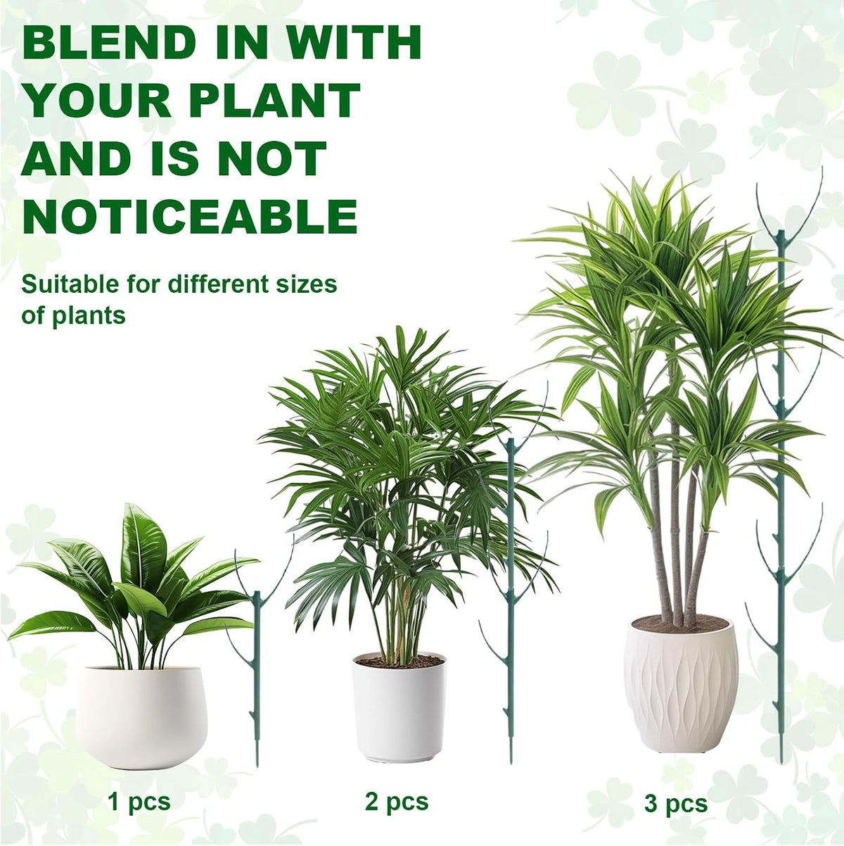 5 Pack Stackable Monstera Plant Support, Garden Plant Support Stakes for Indoor Outdoor Use, Suitable for Supporting Monstera and Climbing Plants, Replacement for Plant Stakes - Durable Garden Poles