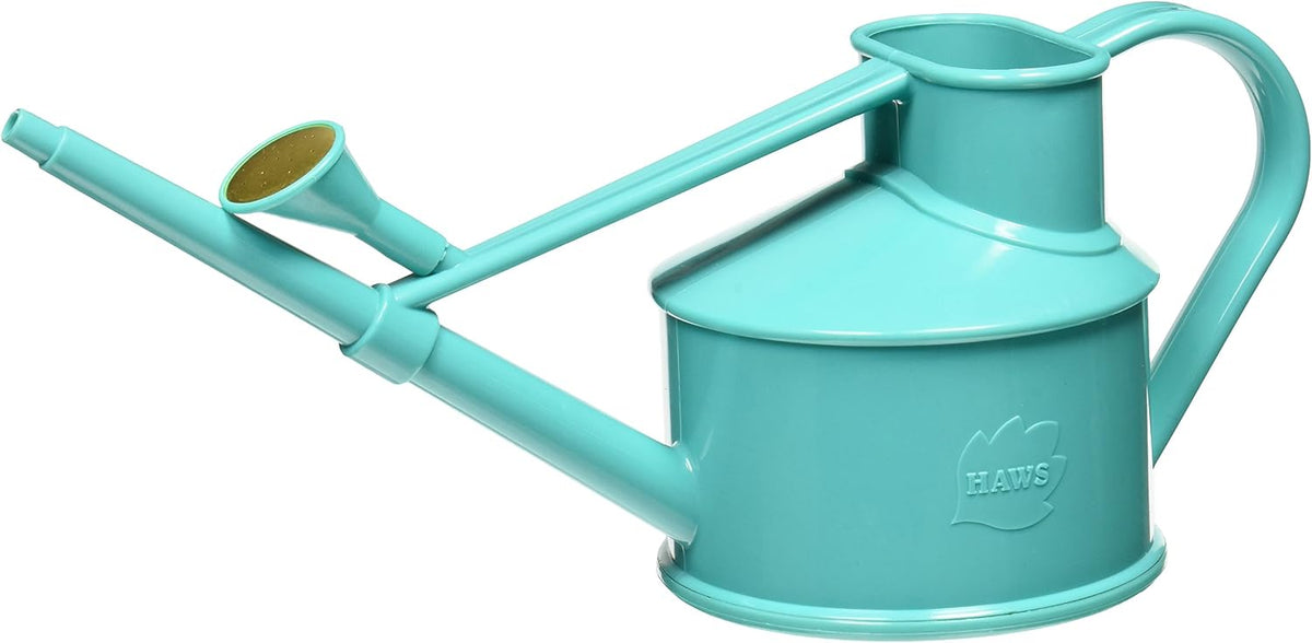 Indoor Plastic Watering Can | The HAWS Langley Sprinkler - One Pint | Pot Waterer | Fine Spray Rose | Recycled - Black