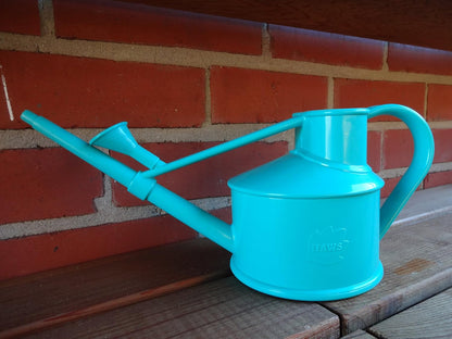 Indoor Plastic Watering Can | The HAWS Langley Sprinkler - One Pint | Pot Waterer | Fine Spray Rose | Recycled - Black