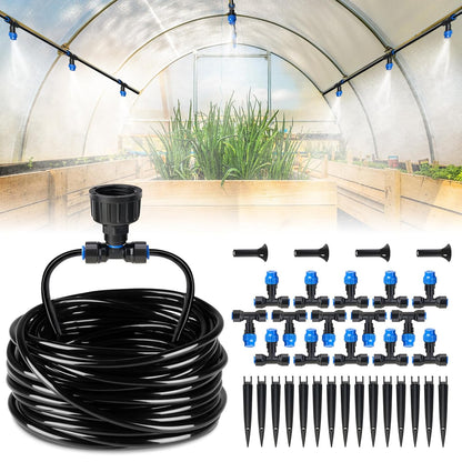 59FT Drip Irrigation Kit, Quick-Connect Garden Watering System