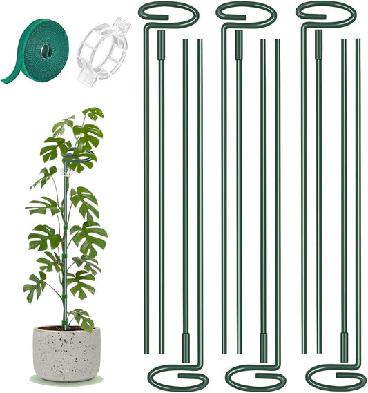 6 Pack 24 in Extendable Plant Support Stakes for Outdoor Plants and Flowers
