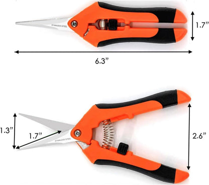 12 PCS Gardening Scissors 6.5 Inch Pruning Shears, Hand Pruner, Garden Trimming Scissors, Hand Pruning Snips with Stainless Steel Blades, Flower Cutters, Leaf Trimmer