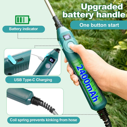 Battery Powered Sprayer Wand, 32" Electric Weed Sprayer Telescopic Wand