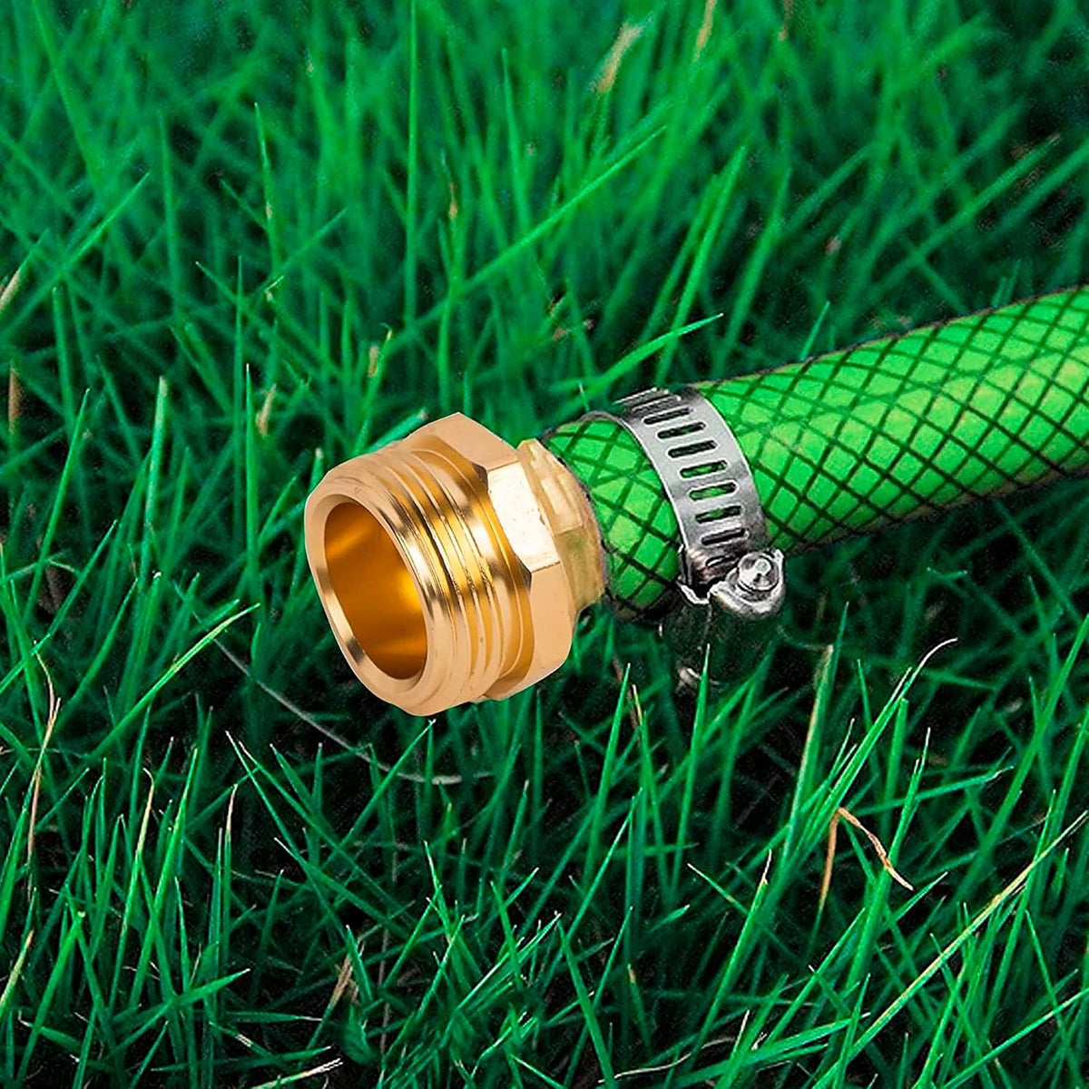 Garden Hose Repair Connector with Clamps, Fit for 3/4" or 5/8" Garden Hose Fitting, Male and Female Hose Adapter Water Hose Repair Kit, 5 Set