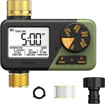 Brass Irrigation Timer, Faucet Timer for Outdoor Watering