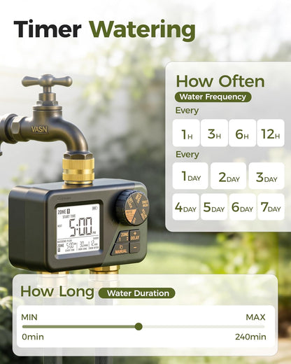 Brass Irrigation Timer, Faucet Timer for Outdoor Watering