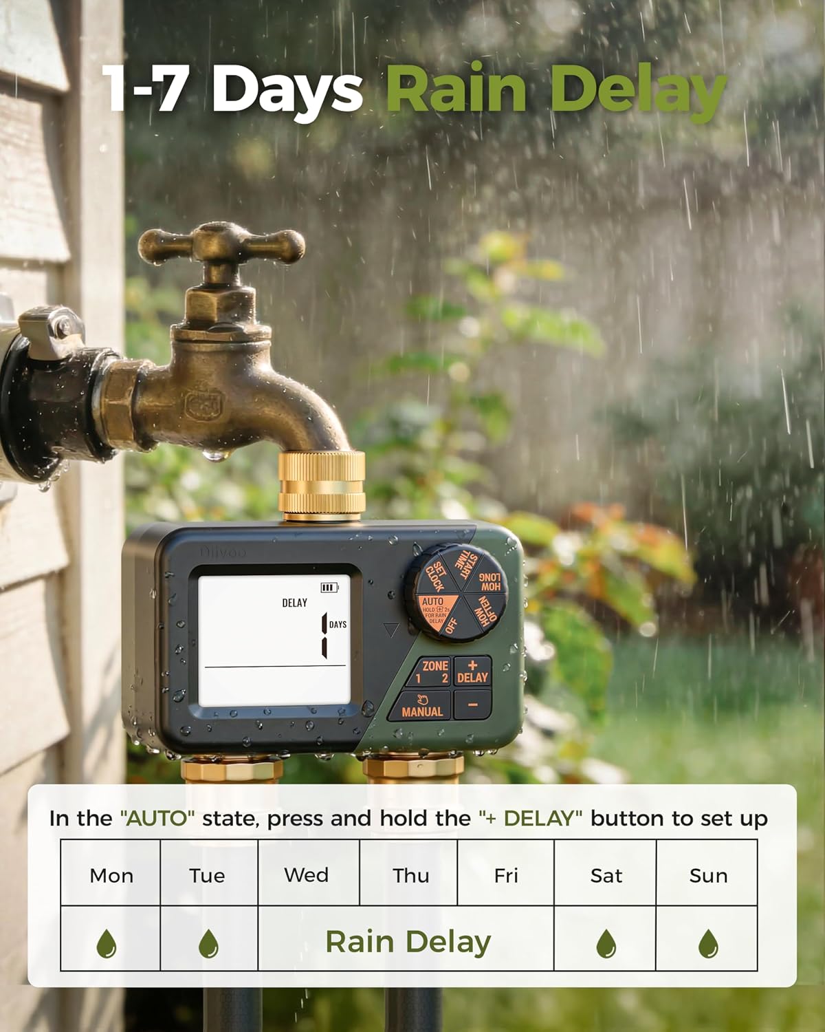 Brass Irrigation Timer, Faucet Timer for Outdoor Watering