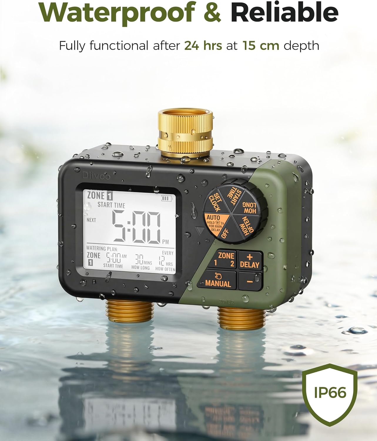 Brass Irrigation Timer, Faucet Timer for Outdoor Watering