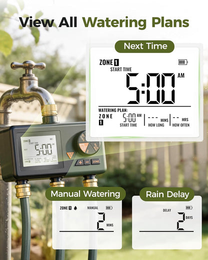 Brass Irrigation Timer, Faucet Timer for Outdoor Watering