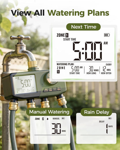 Brass Irrigation Timer, Faucet Timer for Outdoor Watering