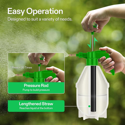 50oz Pump Sprayer, Handheld Garden Water Sprayer Bottle
