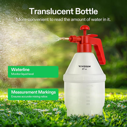 50oz Pump Sprayer, Handheld Garden Water Sprayer Bottle