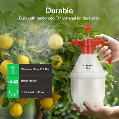 50oz Pump Sprayer, Handheld Garden Water Sprayer Bottle