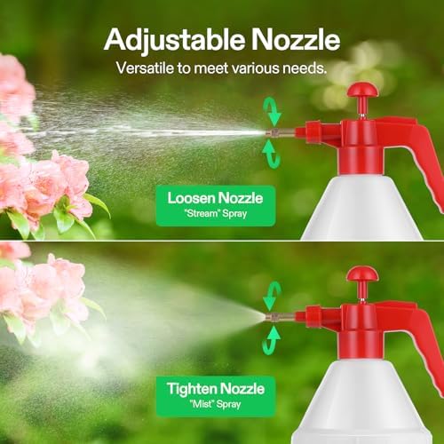 50oz Pump Sprayer, Handheld Garden Water Sprayer Bottle