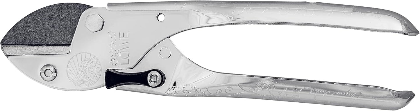 5, 100-Year Anniversary Edition - Professional Anvil Pruning Shears 5.100 Made of Metal with Stainless, Non-Stick Coated Steel Blade and Handcrafted Leather Holster