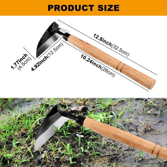 Japanese Weeding Sickle, 13inch Professional Japanese Hand Weed Puller Garden Hoe Gardening Tools