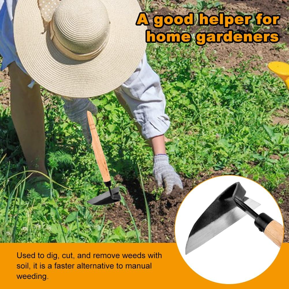 Japanese Weeding Sickle, 13inch Professional Japanese Hand Weed Puller Garden Hoe Gardening Tools